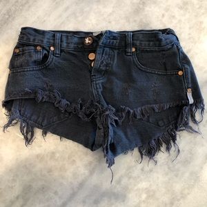 One Teaspoon Black Shorts